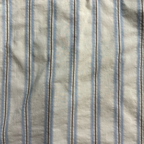 Vintage Blue White Striped Long Sleeve Button-up Shirt - Picture 5 of 5